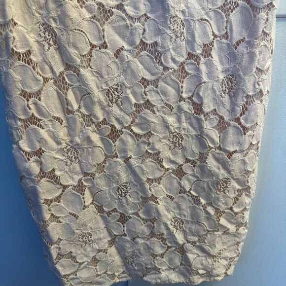 Tommy Hilfiger Blush Lace Cap-Sleeve Sheath Dress Women’s 14 - Picture 4 of 7